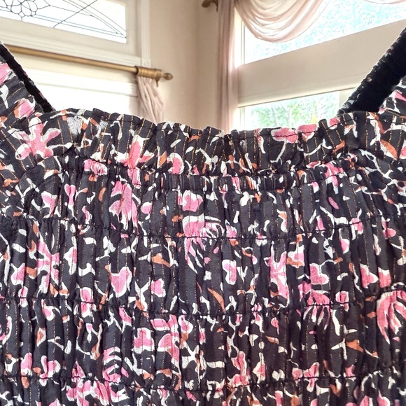 Cleobella Black and Pink Smocked Dress - Picture 8 of 12